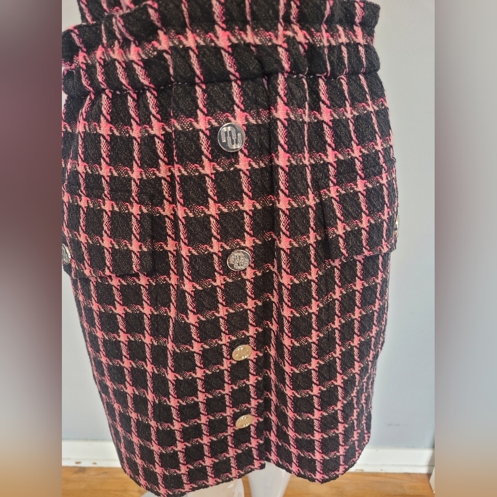Maje Check Strapless Dress, VGUC, Size S - Picture 3 of 9